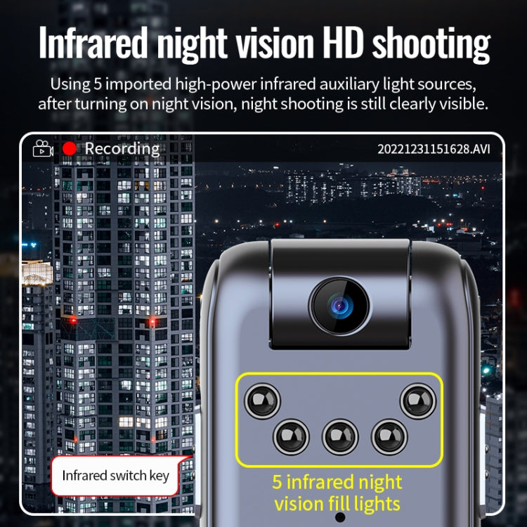 JNN V13 1080P Multifunctional Infrared Night Vision Recorder, Capacity:4GB(Black) - Security by JNN | Online Shopping UK | buy2fix