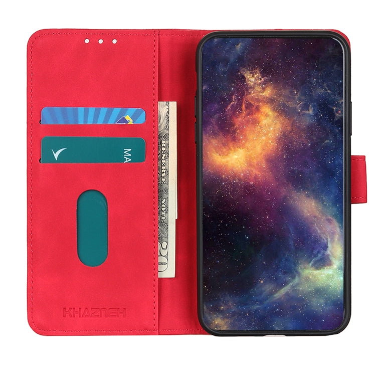 For Xiaomi Redmi Note 12 4G Global KHAZNEH Retro Texture Flip Leather Phone Case(Red) - Note 12 Cases by buy2fix | Online Shopping UK | buy2fix
