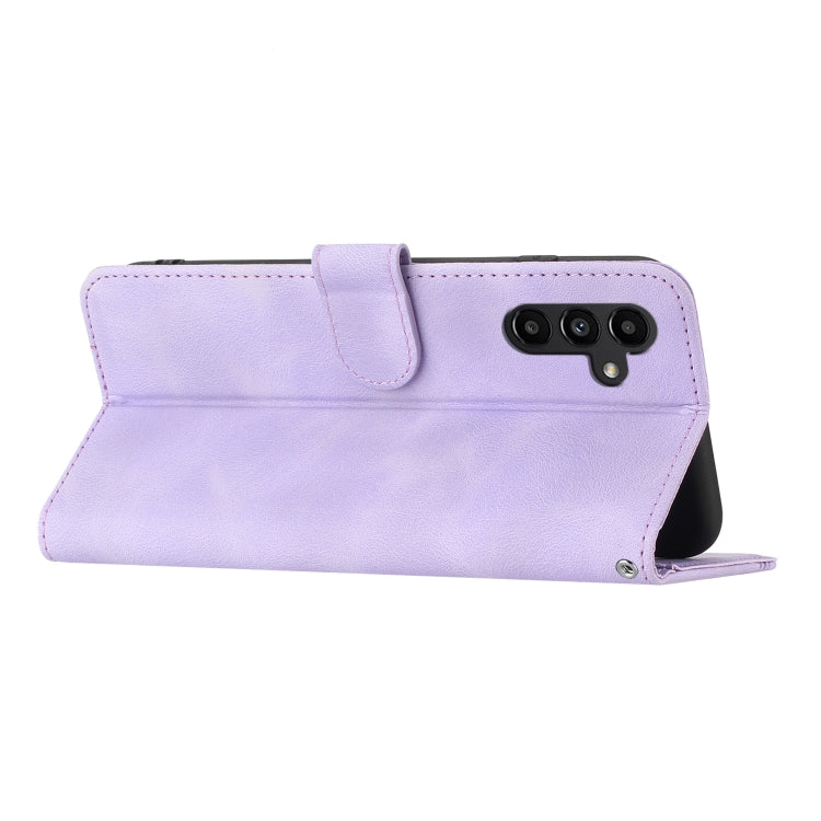 For Samsung Galaxy A14 5G Heart Pattern Skin Feel Leather Phone Case(Purple) - Galaxy Phone Cases by buy2fix | Online Shopping UK | buy2fix