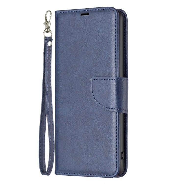 For Xiaomi Redmi Note 12 4G Global Lambskin Texture Leather Phone Case(Blue) - Note 12 Cases by buy2fix | Online Shopping UK | buy2fix