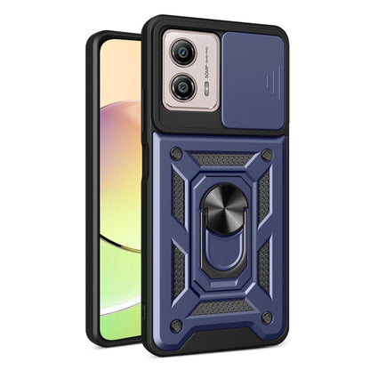 For Motorola Moto G53 / G13 / G23 5G Sliding Camera Cover Design TPU+PC Phone Case(Blue) - Motorola Cases by buy2fix | Online Shopping UK | buy2fix