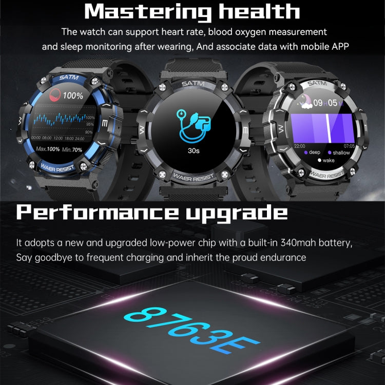 PG666 1.39 inch TFT Screen Bluetooth Call Smart Watch, Support Heart Rate / Blood Pressure Monitoring(Black Blue) - Smart Wear by buy2fix | Online Shopping UK | buy2fix