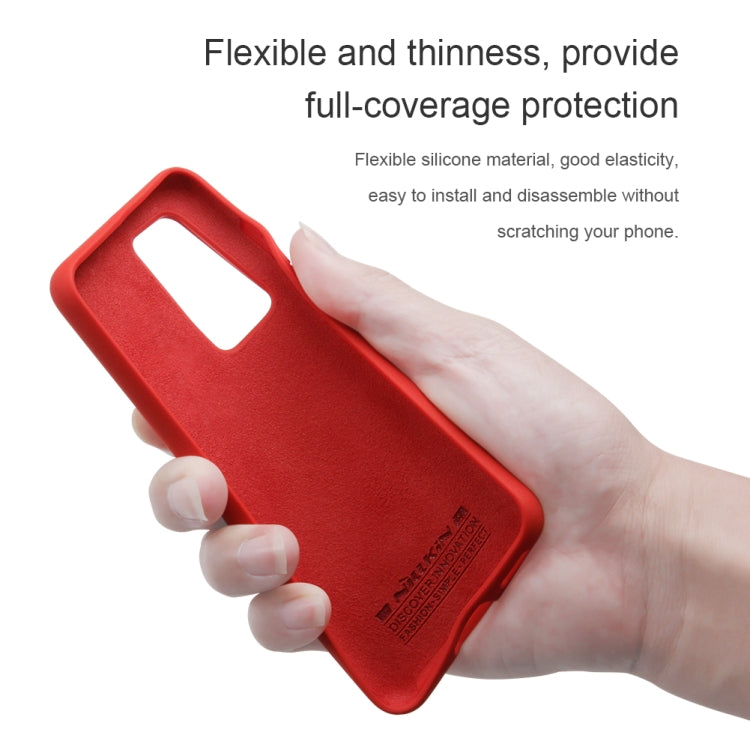 For Huawei P40 NILLKIN Feeling Series Shockproof Liquid Silicone Protective Case(Red) - Huawei Cases by NILLKIN | Online Shopping UK | buy2fix