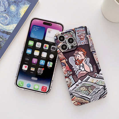 For iPhone 13 Pro Max Precise Hole Oil Painting Glossy PC Phone Case(Train) - iPhone 13 Pro Max Cases by buy2fix | Online Shopping UK | buy2fix