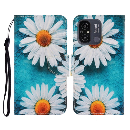 For Xiaomi Redmi 12C Colored Drawing Pattern Flip Leather Phone Case(Daisy) - Xiaomi Cases by buy2fix | Online Shopping UK | buy2fix