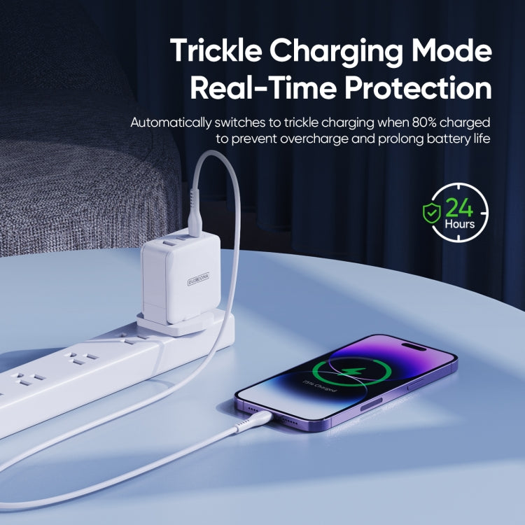 DUZZONA T9 65W Dual USB-C / Type-C+USB GaN Fast Charger, Specification:UK Plug - USB Charger by DUZZONA | Online Shopping UK | buy2fix