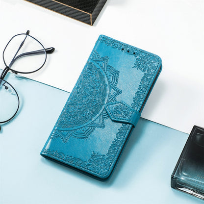 For Sony Xperia 10 IV Mandala Flower Embossed Leather Phone Case(Blue) - Sony Cases by buy2fix | Online Shopping UK | buy2fix