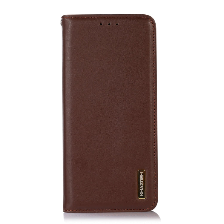 For Nokia C22 4G KHAZNEH Nappa Top Layer Cowhide Leather Phone Case(Brown) - Nokia Cases by buy2fix | Online Shopping UK | buy2fix