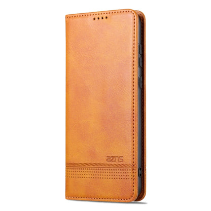 For Huawei P60 / P60 Pro AZNS Magnetic Calf Texture Flip Leather Phone Case(Light Brown) - Huawei Cases by AZNS | Online Shopping UK | buy2fix