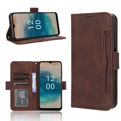 For Nokia G22 4G Skin Feel Calf Texture Card Slots Leather Phone Case(Brown) - Nokia Cases by buy2fix | Online Shopping UK | buy2fix