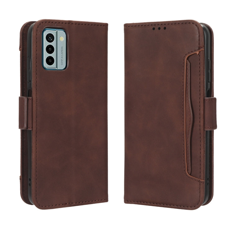 For Nokia G22 4G Skin Feel Calf Texture Card Slots Leather Phone Case(Brown) - Nokia Cases by buy2fix | Online Shopping UK | buy2fix