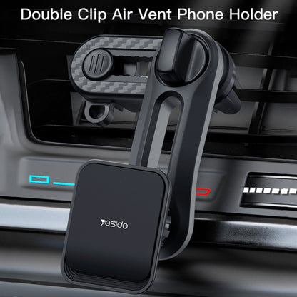 Yesido C106 Car Air Outlet Dual Clip Magsafe Magnetic Phone Navigation Holder(Black) - Universal Car Holders by Yesido | Online Shopping UK | buy2fix