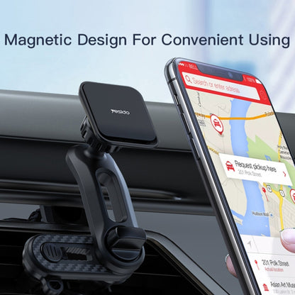 Yesido C106 Car Air Outlet Dual Clip Magsafe Magnetic Phone Navigation Holder(Black) - Universal Car Holders by Yesido | Online Shopping UK | buy2fix