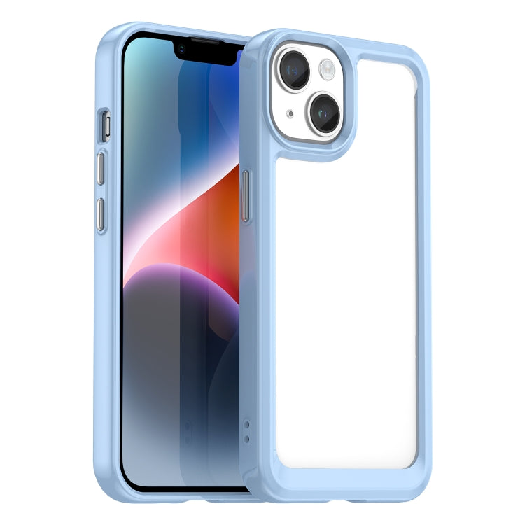 For iPhone 15 Plus Colorful Series Acrylic + TPU Phone Case(Blue) - iPhone 15 Plus Cases by buy2fix | Online Shopping UK | buy2fix
