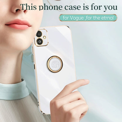 For Samsung Galaxy F14 5G XINLI Straight Edge 6D Electroplate TPU Phone Case with Ring Holder(Mint Green) - Galaxy Phone Cases by XINLI | Online Shopping UK | buy2fix