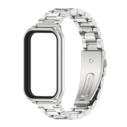 For Redmi Band 2 Mijobs Metal Shell + Three-Bead Stainless Steel Watch Band(Silver) - Watch Bands by MIJOBS | Online Shopping UK | buy2fix