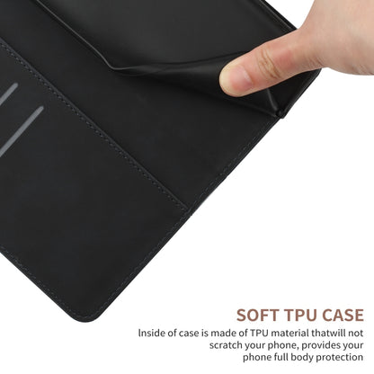 For Xiaomi POCO F5 Pro 5G Stitching Embossed Leather Phone Case(Black) - Xiaomi Cases by buy2fix | Online Shopping UK | buy2fix