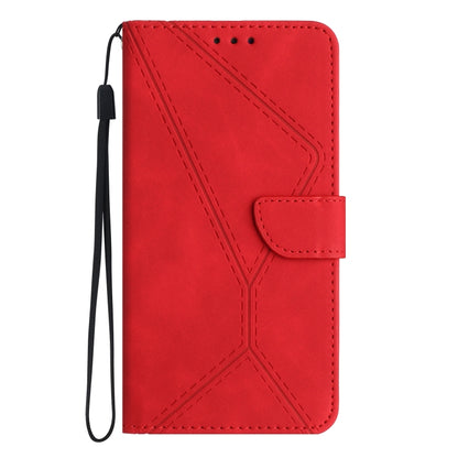 For Xiaomi Redmi 10A Stitching Embossed Leather Phone Case(Red) - Xiaomi Cases by buy2fix | Online Shopping UK | buy2fix