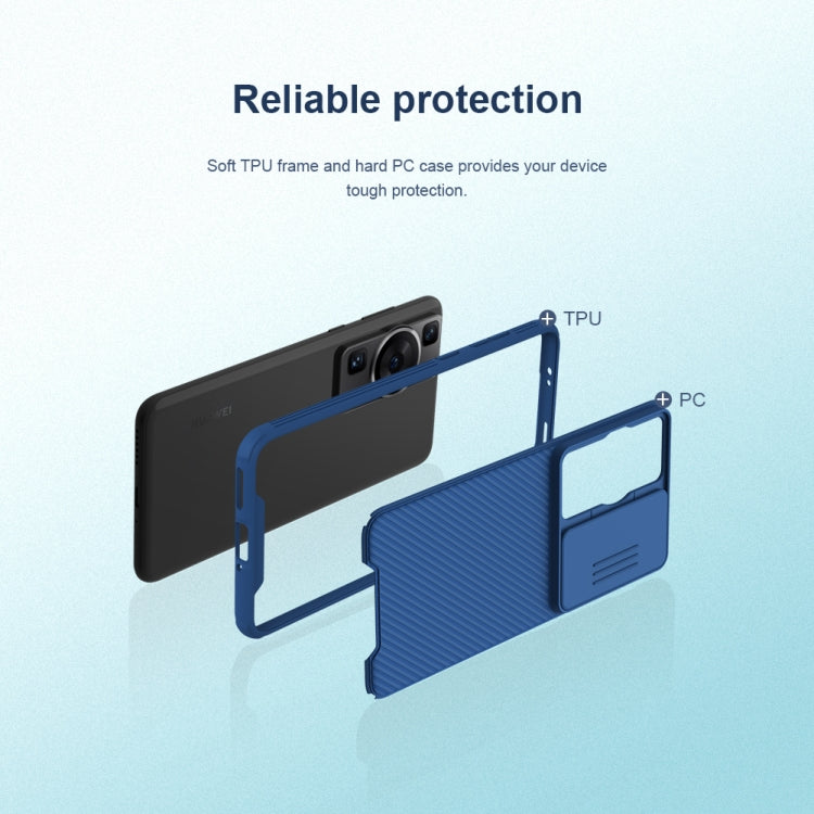 For Huawei P60 Pro / P60 NILLKIN CamShield Pro PC Phone Case(Blue) - Huawei Cases by NILLKIN | Online Shopping UK | buy2fix