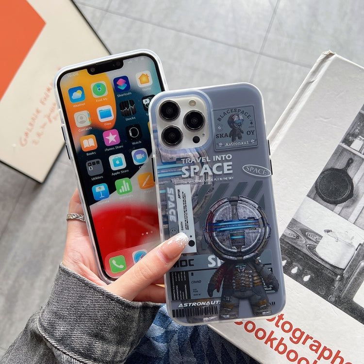 For iPhone 13 Pro Dual-side IMD Astronaut Frosted Phone Case(Black Gold) - iPhone 13 Pro Cases by buy2fix | Online Shopping UK | buy2fix