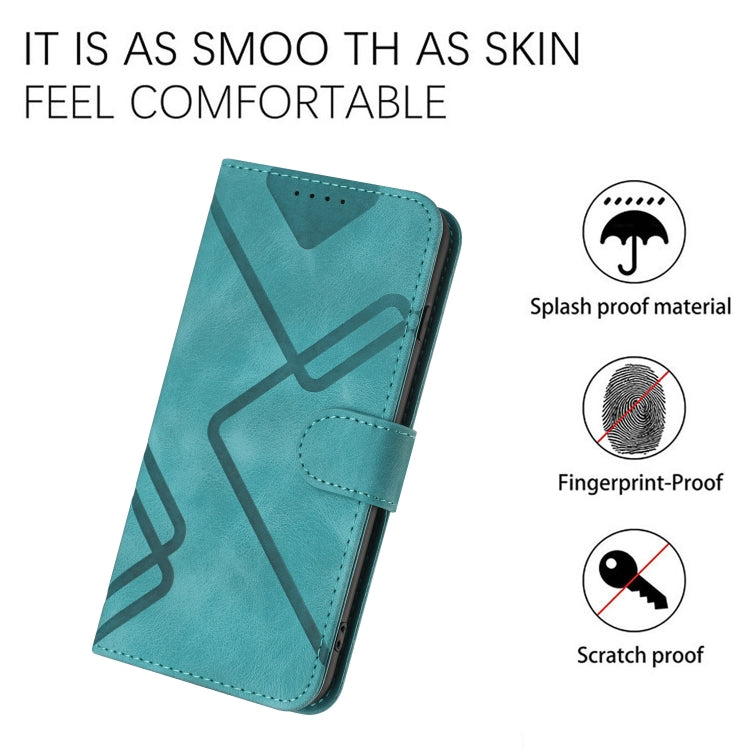 For Honor 70 Lite Line Pattern Skin Feel Leather Phone Case(Light Blue) - Honor Cases by buy2fix | Online Shopping UK | buy2fix