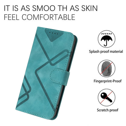 For Honor 70 Lite Line Pattern Skin Feel Leather Phone Case(Light Blue) - Honor Cases by buy2fix | Online Shopping UK | buy2fix