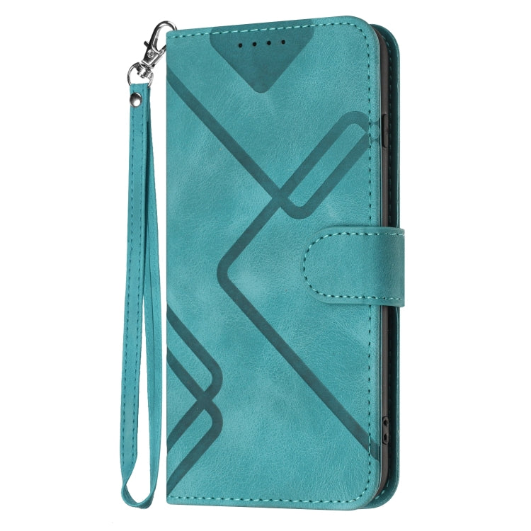 For Honor 10 Lite Line Pattern Skin Feel Leather Phone Case(Light Blue) - Honor Cases by buy2fix | Online Shopping UK | buy2fix