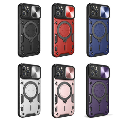 For iPhone 11 Pro CD Texture Sliding Camshield Magnetic Holder Phone Case(Red) - iPhone 11 Pro Cases by buy2fix | Online Shopping UK | buy2fix