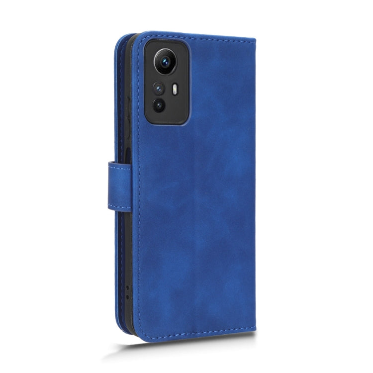 For Xiaomi Redmi Note 12S 4G Skin Feel Magnetic Flip Leather Phone Case(Blue) - Xiaomi Cases by buy2fix | Online Shopping UK | buy2fix