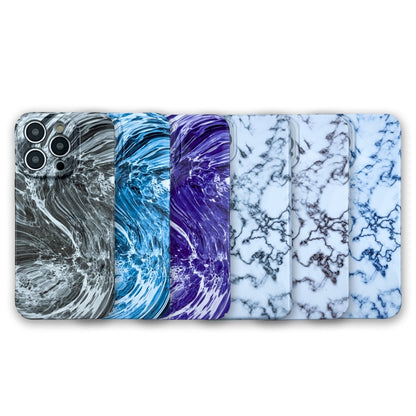 For iPhone 14 Pro Marble Pattern Phone Case(Purple White) - iPhone 14 Pro Cases by buy2fix | Online Shopping UK | buy2fix