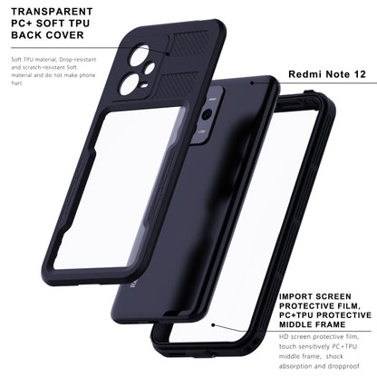 For Xiaomi Redmi Note 12 5G Global RedPepper IP68 Life Waterproof Phone Case(Black) - Xiaomi Cases by RedPepper | Online Shopping UK | buy2fix