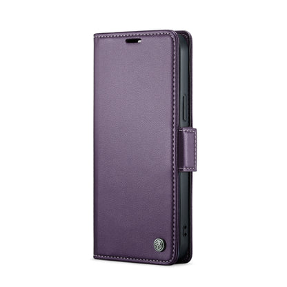 For iPhone 12 Pro Max CaseMe 023 Butterfly Buckle Litchi Texture RFID Anti-theft Leather Phone Case(Pearly Purple) - iPhone 12 Pro Max Cases by CaseMe | Online Shopping UK | buy2fix