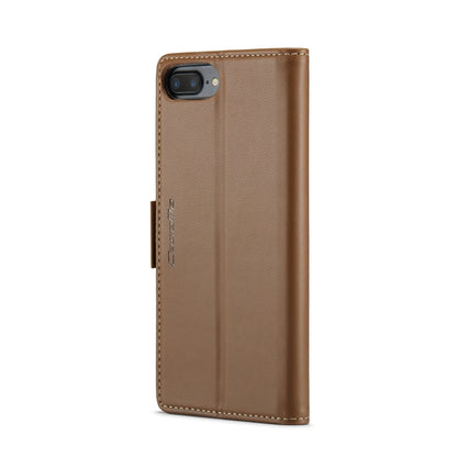 For iPhone 6 Plus/7 Plus/8 Plus CaseMe 023 Butterfly Buckle Litchi Texture RFID Anti-theft Leather Phone Case(Brown) - More iPhone Cases by CaseMe | Online Shopping UK | buy2fix