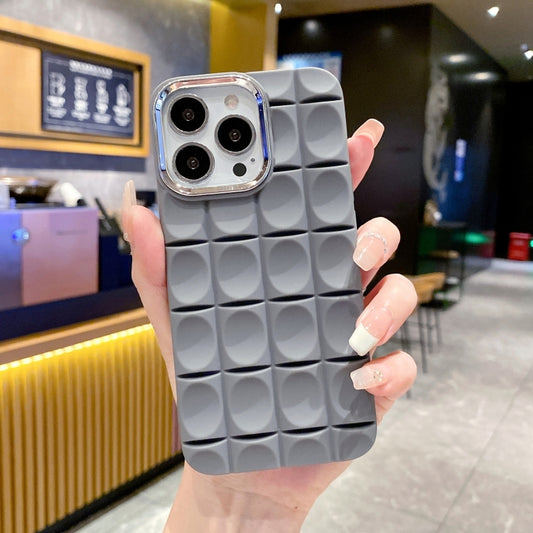 For iPhone 11 Groove Pattern Electroplating TPU Phone Case(Dark Grey) - iPhone 11 Cases by buy2fix | Online Shopping UK | buy2fix