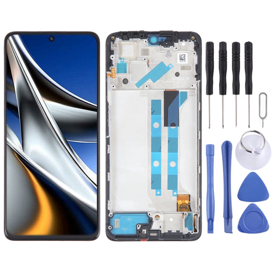 OLED Material LCD Screen For Xiaomi Poco X4 Pro 5G Digitizer Full Assembly with Frame - LCD Screen by buy2fix | Online Shopping UK | buy2fix