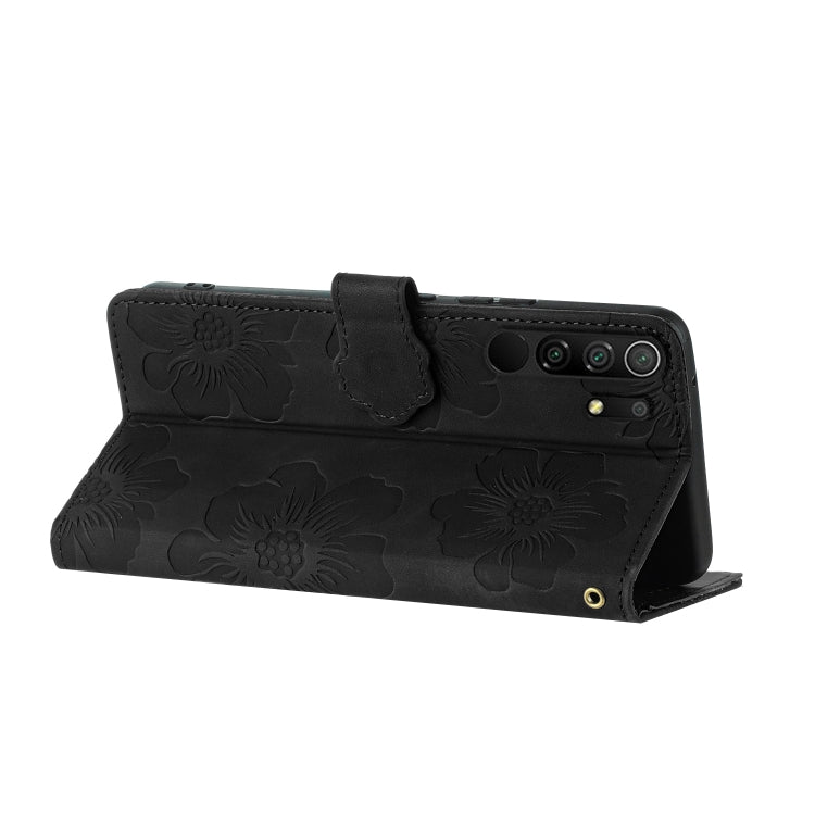 For Xiaomi Redmi 9 Flower Embossing Pattern Leather Phone Case(Black) - Xiaomi Cases by buy2fix | Online Shopping UK | buy2fix