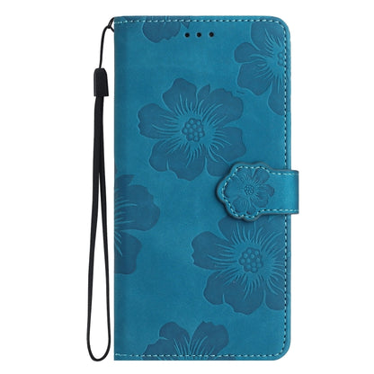 For Xiaomi Redmi A1 Flower Embossing Pattern Leather Phone Case(Blue) - Xiaomi Cases by buy2fix | Online Shopping UK | buy2fix