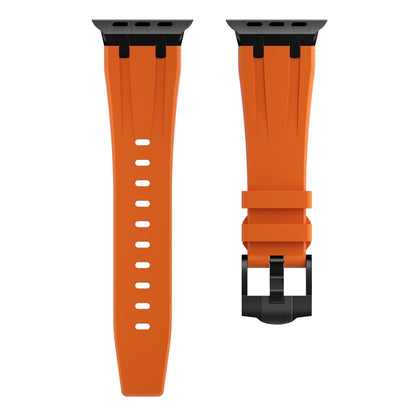 AP Silicone Watch Band For Apple Watch 8 41mm(Black Orange) - Watch Bands by buy2fix | Online Shopping UK | buy2fix