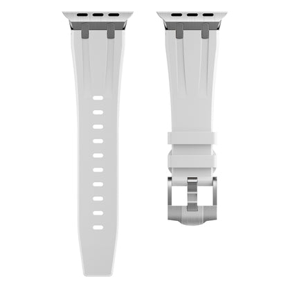 AP Silicone Watch Band For Apple Watch SE 40mm(Silver White) - Watch Bands by buy2fix | Online Shopping UK | buy2fix