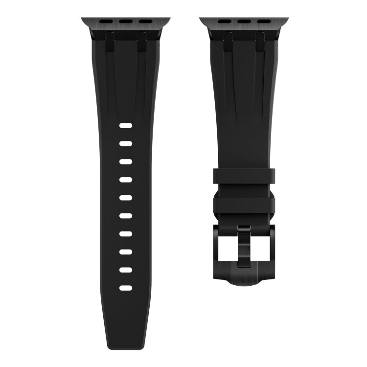 AP Silicone Watch Band For Apple Watch 4 40mm(Black Black) - Watch Bands by buy2fix | Online Shopping UK | buy2fix