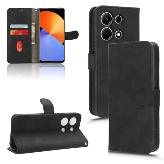 For Infinix Note 30 Skin Feel Magnetic Flip Leather Phone Case(Black) - Infinix Cases by buy2fix | Online Shopping UK | buy2fix