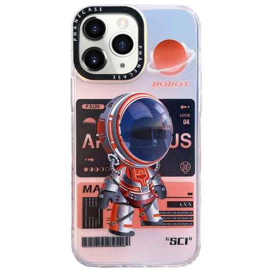 For iPhone 12 Pro Mechanical Astronaut Pattern TPU Phone Case(Orange) - iPhone 12 / 12 Pro Cases by buy2fix | Online Shopping UK | buy2fix