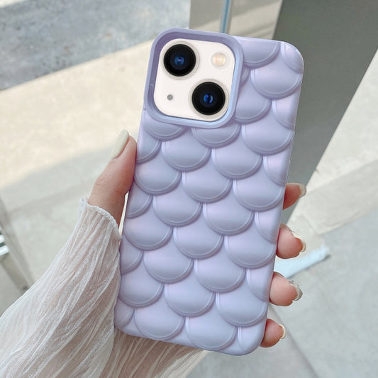 For iPhone 13 3D Scale Style TPU Phone Case(Light Purple) - iPhone 13 Cases by buy2fix | Online Shopping UK | buy2fix