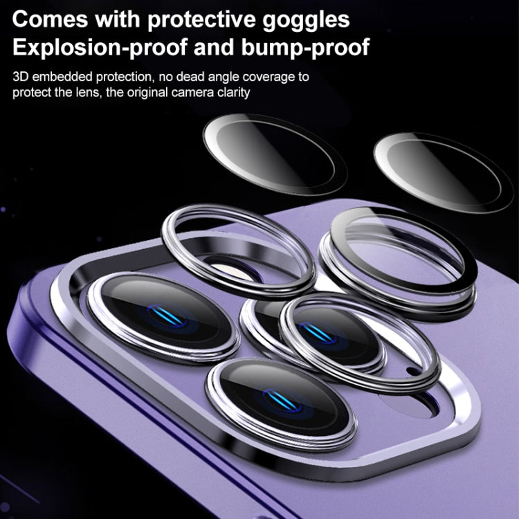 For iPhone 13 Pro Frosted Metal Material Phone Case with Lens Protection(Dark Blue) - iPhone 13 Pro Cases by buy2fix | Online Shopping UK | buy2fix