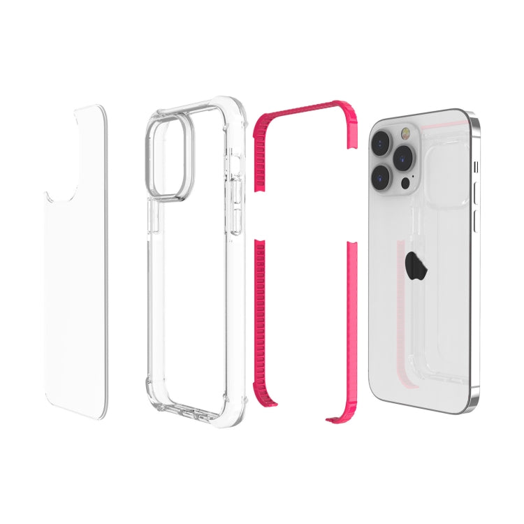 For iPhone 15 Pro Max Four-corner Shockproof TPU + Acrylic Phone Case(Pink) - iPhone 15 Pro Max Cases by buy2fix | Online Shopping UK | buy2fix