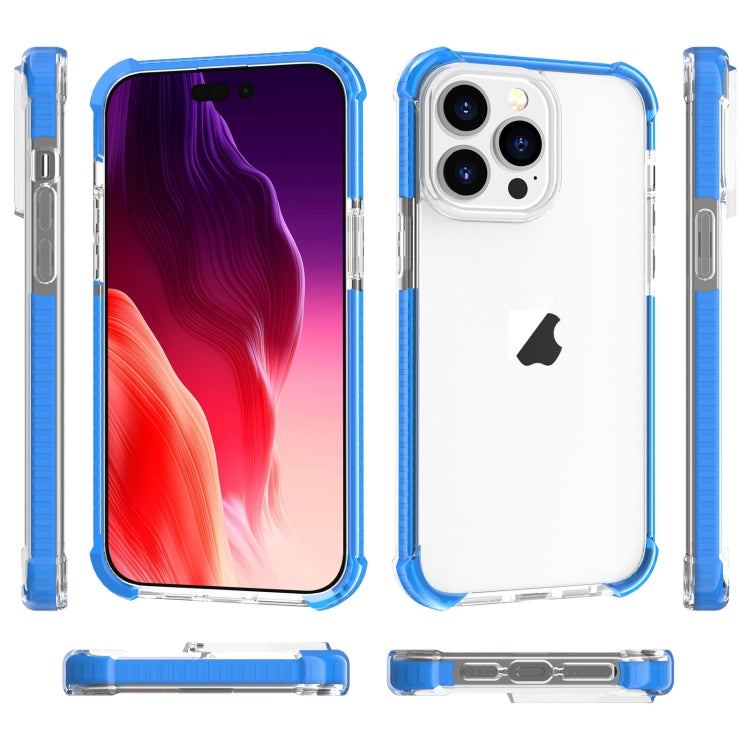 For iPhone 15 Pro Four-corner Shockproof TPU + Acrylic Phone Case(Blue) - iPhone 15 Pro Cases by buy2fix | Online Shopping UK | buy2fix