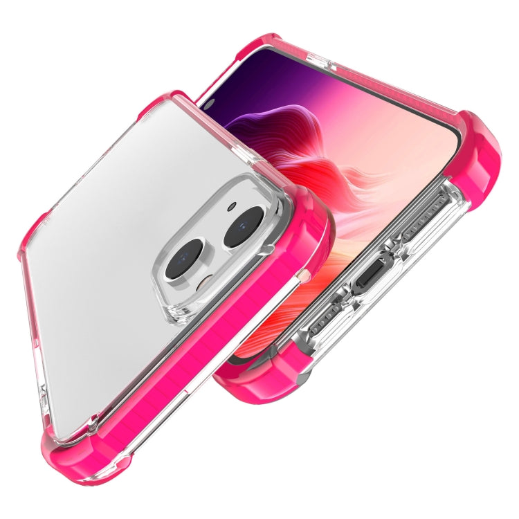 For iPhone 15 Four-corner Shockproof TPU + Acrylic Phone Case(Pink) - iPhone 15 Cases by buy2fix | Online Shopping UK | buy2fix