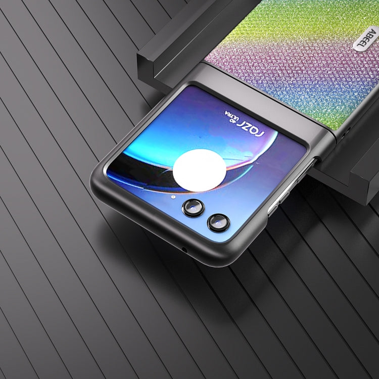 For Motorola Razr 40 Ultra ABEEL Diamond Series Black Edge Phone Case(Rainbow) - Motorola Cases by buy2fix | Online Shopping UK | buy2fix
