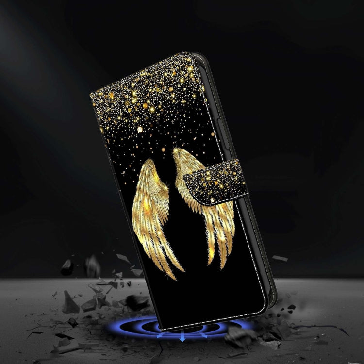 For Xiaomi Redmi Note 8 Pro Crystal 3D Shockproof Protective Leather Phone Case(Golden Wings) - Xiaomi Cases by buy2fix | Online Shopping UK | buy2fix