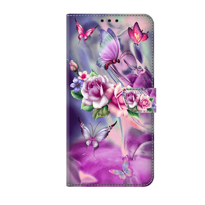 For Xiaomi Redmi Note 10 5G Crystal 3D Shockproof Protective Leather Phone Case(Butterfly) - Xiaomi Cases by buy2fix | Online Shopping UK | buy2fix